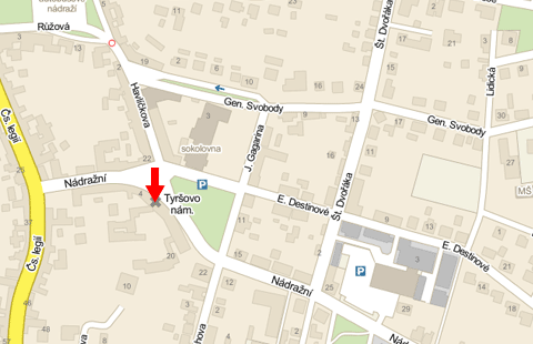 Mapa Tyršovo náměstí 498